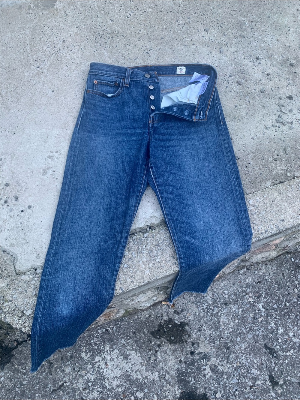 Levi's Premium White Oak Cone Denim High Rise Button Fly Jeans W27 / 26.5"